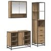 vidaXL Badezimmerm&ouml;bel-Set 3 Stk. Artisan-Eiche 35 x 37,5 x 166 cm