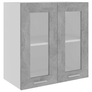 vidaXL H&auml;ngeglasschrank Lyon Betongrau 60x31x60 cm Holzwerkstoff