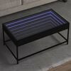 vidaXL Couchtisch mit Infinity-LED Schwarz 90x50x41 cm