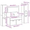 vidaXL Badezimmerm&ouml;bel-Set 4 pcs Schwarz Eichen-Optik Holzwerkstoff