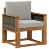 vidaXL Outdoor Mittelsofa Massivholz Akazie Natur