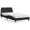 vidaXL Bett mit Matratze "Dover" Schwarz 100x200 cm Kunstleder