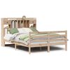 vidaXL Massivholzbett mit Regal ohne Matratze 140x190 cm Kiefernholz