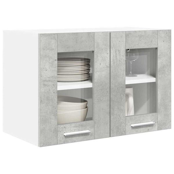 vidaXL H&auml;ngeschrank 2 pcs Beton Grau 60 x 31 x 40 cm Holzwerkstoff