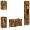 vidaXL 4-teiliges Badezimmer-Schrank-Set ARNHEM Raucheiche
