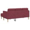 vidaXL Sofa Set mit Kissen 2 pcs Weinrot Polyester