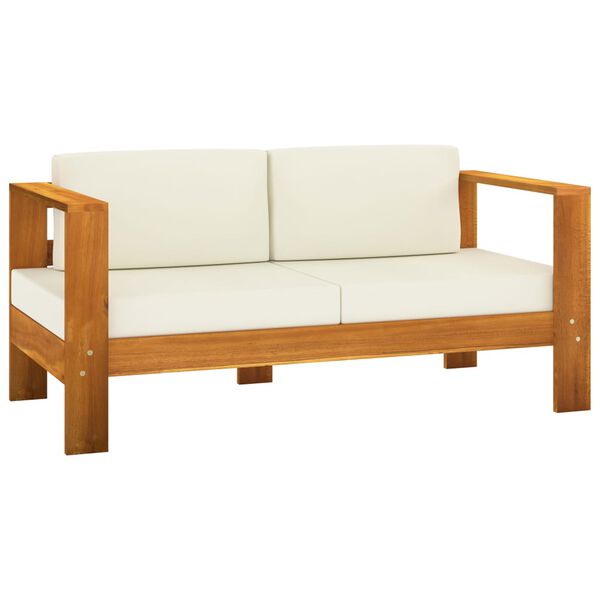 vidaXL 10-tlg. Garten-Lounge-Set mit Kissen 100x60 cm Akazienholz