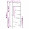 vidaXL Highboard Altholz 69,5 x 34 x 180 cm Holzwerkstoff