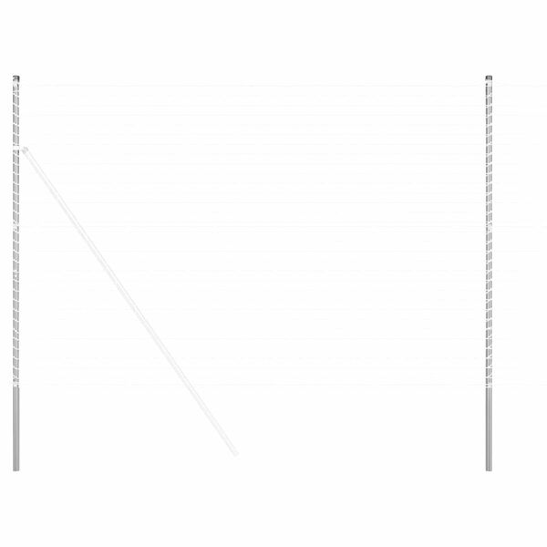 vidaXL Zaunpfosten 2 pcs Silber Pulverbeschichteter Stahl