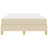 vidaXL Boxspringbett mit Matratze Creme 120 x 200 cm Stoff