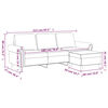 vidaXL 3-Sitzer-Sofa mit Hocker Dunkelgrau 180 cm Samt