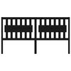 vidaXL Bett-Kopfteil Schwarz 185,5x4x100 cm Massivholz Kiefer
