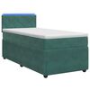 vidaXL Boxspringbett mit Matratze Dunkelgr&uuml;n 90 x 200 cm Samt