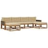 vidaXL Outdoor-Sofagarnitur 6 stk. Natur und Beige