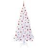 vidaXL K&uuml;nstlicher Weihnachtsbaum Wei&szlig; 210 cm PVC und Stahl