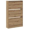 vidaXL Schuhschrank 80 x 21 x 125,5 cm Holzwerkstoff Artisan-Eiche