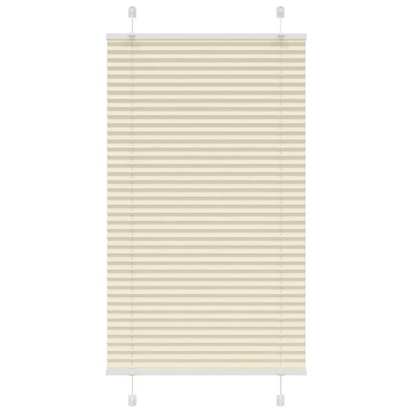 vidaXL Plissee Creme 80x100 cm Stoffbreite 79,4 cm Polyester