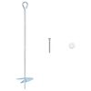 vidaXL Erdanker 10 stk. &Oslash;10 x 50 cm Galvanisiertes Metall Silber