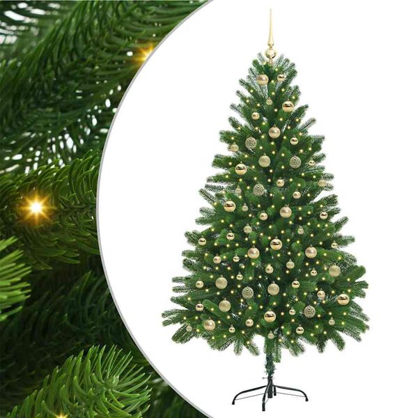 vidaXL Weihnachtsbaum mit 300 LEDs mit St&auml;nder Gr&uuml;n 180 cm PE