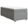 vidaXL Boxspringbett mit Matratze Hellgrau 80x200 cm Stoff