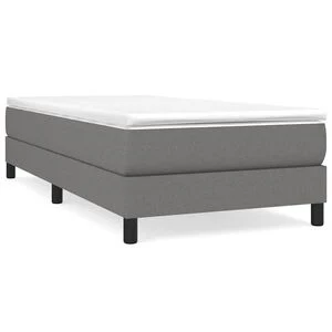 vidaXL Boxspringbettgestell Dunkelgrau 90x200 cm Stoff