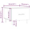 vidaXL Couchtische 2 Stk. Schwarz 50x50x40 cm Holzwerkstoff