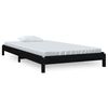 vidaXL Stapelbett Schwarz 90x200 cm Massivholz Kiefer