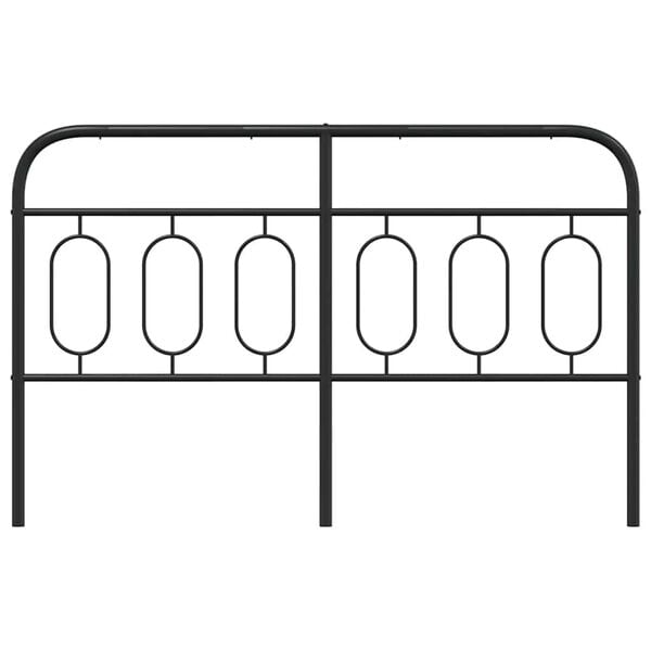 vidaXL Ersatz-Kopfteil Metall Schwarz 140 cm