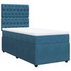 vidaXL Boxspringbett mit Matratze Blau 90x200 cm Samt
