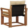 vidaXL Outdoor-Sofagarnitur Massives Akazienholz und Textilene Natur