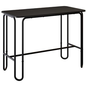 vidaXL Esstisch 100 x 50 x 75 cm Holzwerkstoff Schwarz Rechtwinklig