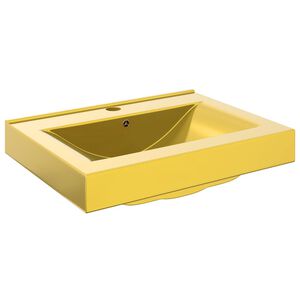 vidaXL Waschbecken mit &Uuml;berlauf 60x46x16 cm Keramik Golden