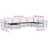 vidaXL Outdoor-Sofagarnitur 6 pcs Natur