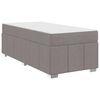 vidaXL Bettrahmen mit Matratze Taupe 80 x 200 cm Stoff