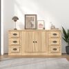 vidaXL Sideboards 3 Stk. Sonoma-Eiche Holzwerkstoff