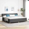 vidaXL Boxspringbett mit Matratze Dunkelgrau 200 x 200 cm Stoff