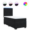 vidaXL Boxspringbett mit Matratze Schwarz 90x200 cm Samt