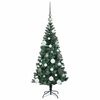 vidaXL K&uuml;nstlicher vorbeleuchteter Weihnachtsbaum Gr&uuml;n 120 cm