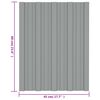 vidaXL Dachpaneel 36 pcs Grau 60 x 45 cm Verzinkter Stahl