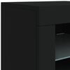 vidaXL Sideboard mit LED-Leuchten Schwarz 164x37x67 cm