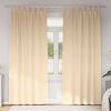 vidaXL Verdunkelungs-Vorh&auml;nge mit Ringen 2 pcs Creme 260 x 140 cm