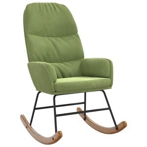 vidaXL Schaukelstuhl Hellgr&uuml;n Samt