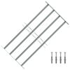 vidaXL Fenstergitter Verstellbar mit 4 Querst&auml;ben 700-1050 mm