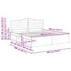 vidaXL Bettrahmen mit Kopfteil Wei&szlig; 200 x 200 cm Massives Kiefernholz