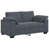 vidaXL 2-teiliges Sofa-Set mit Kissen, dunkelgrauer Samt