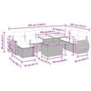 vidaXL 9-tlg. Garten-Sofagarnitur mit Kissen Grau Poly Rattan
