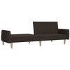 vidaXL Schlafsofa 2-Sitzer mit Fu&szlig;hocker Dunkelbraun Stoff