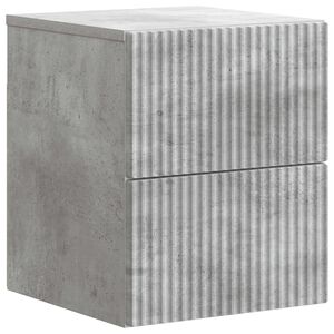 vidaXL Wandmontierter Nachttisch Betongrau 33 x 34,5 x 40 cm