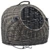 vidaXL Katzen-Transportkorb Grau 50x42x40 cm Nat&uuml;rliche Weide