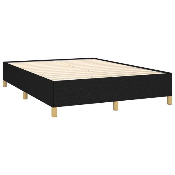 vidaXL Boxspringbett mit Matratze Schwarz 140x200 cm Stoff